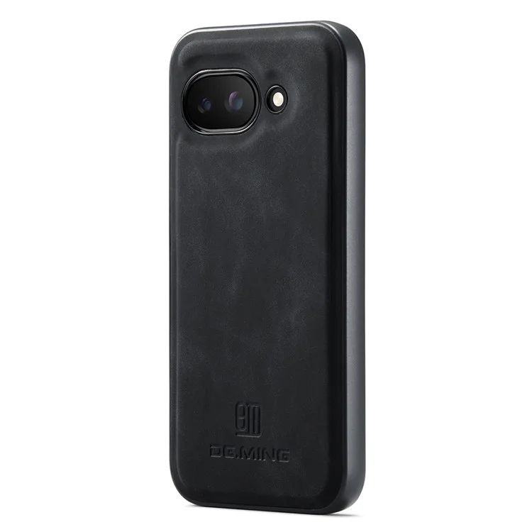 DG.MING Per Google Pixel 9a Cover in Pelle PU con PC + TPU Ibrido Custodia per Cellulare - Nero