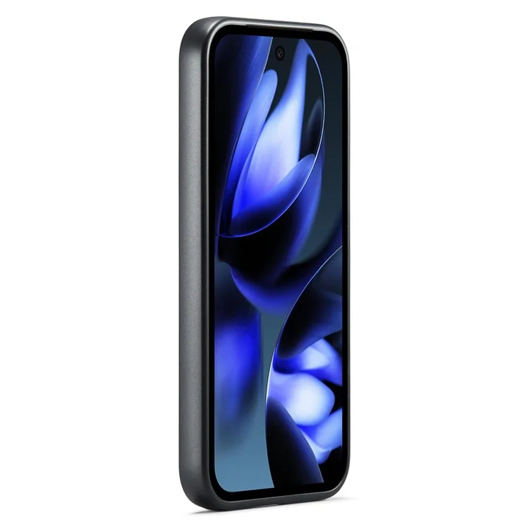 DG.MING Per Google Pixel 9a Cover in Pelle PU con PC + TPU Ibrido Custodia per Cellulare - Nero