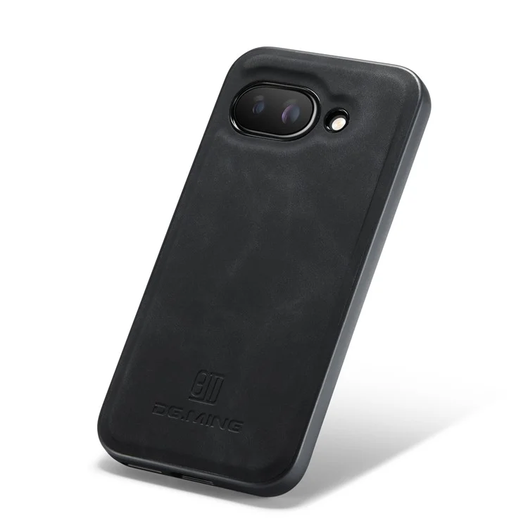 DG.MING Per Google Pixel 9a Cover in Pelle PU con PC + TPU Ibrido Custodia per Cellulare - Nero