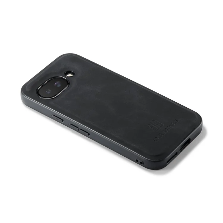 DG.MING Per Google Pixel 9a Cover in Pelle PU con PC + TPU Ibrido Custodia per Cellulare - Nero