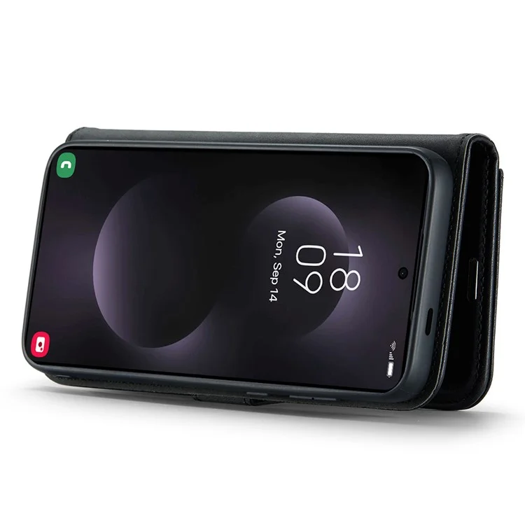 DG.MING для Samsung Galaxy S25 Edge Чехол из натуральной кожи с возможностью разделения - Черный
