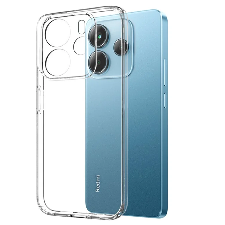 NORTHJO per Xiaomi Redmi Note 14 4G (164,84 mm) Cover Trasparente Morbida in TPU con Pellicola Protettiva in Vetro Temperato