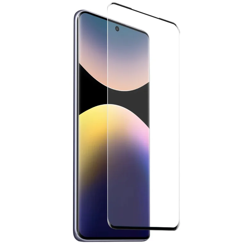NORTHJO For Xiaomi Redmi Note 14 Pro 5G / Poco X7 5G Phone Case Drop-Proof TPU Cover with 3D Curved Tempered Glass Film