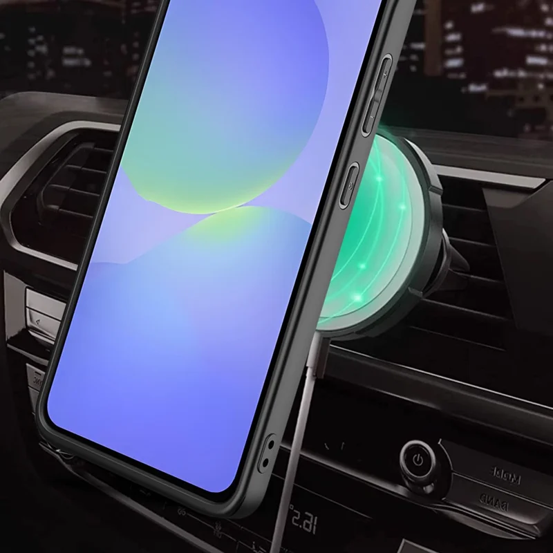 For Samsung Galaxy A36 5G Magnetic Case Rotating Kickstand TPU + PC Phone Cover - Black