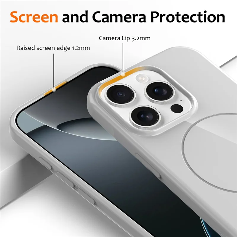 Bulk Purchasing For iPhone 13 Pro Magnetic Case Compatible with MagSafe TPU Phone Back Cover with Lanyard - White