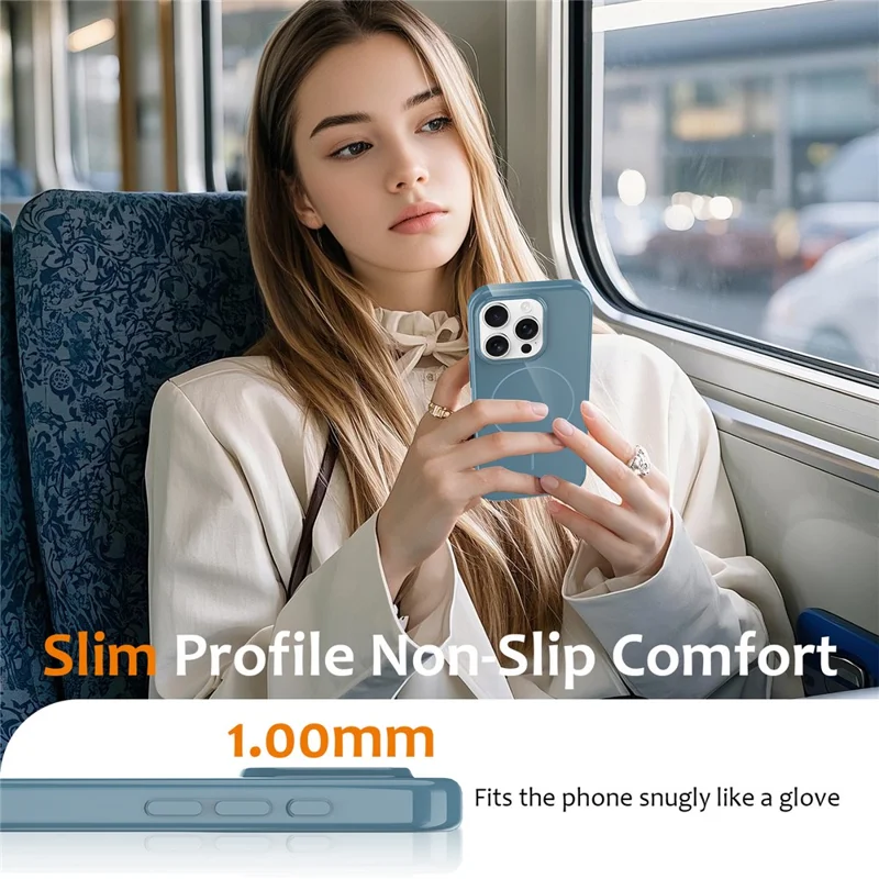 Bulk Purchasing For iPhone 14 Pro Magnetic Case Compatible with MagSafe TPU Phone Back Cover with Lanyard - Blue