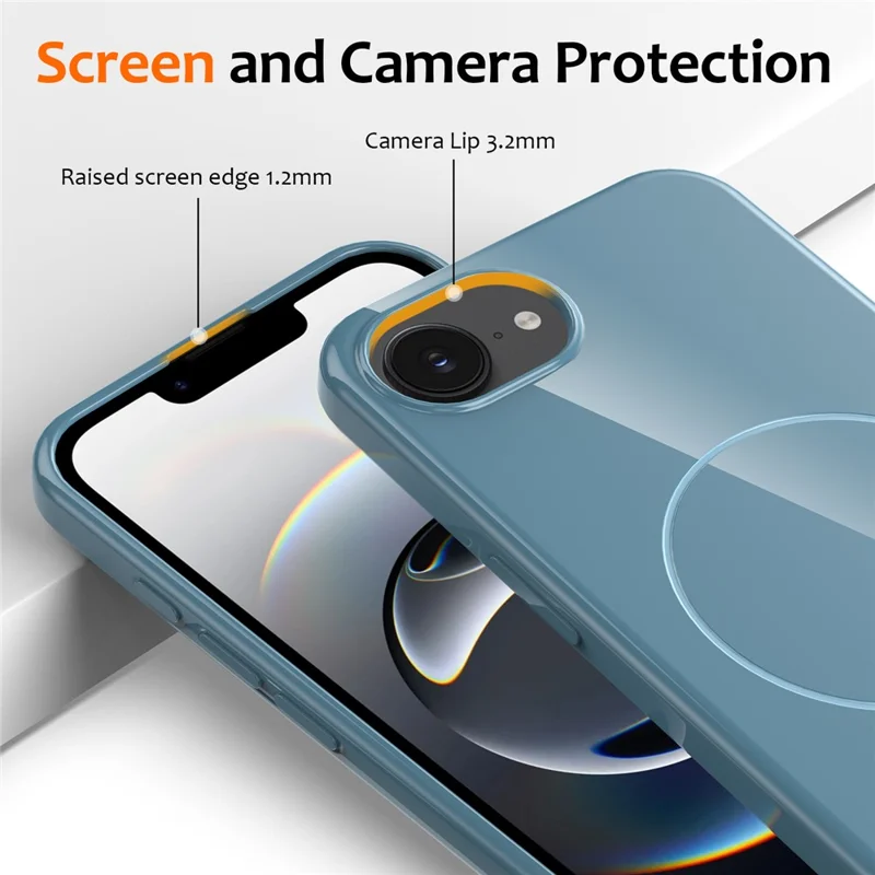 Acquisto all'ingrosso per custodia magnetica iPhone 16e compatibile con MagSafe, cover posteriore in TPU con laccetto - Blu