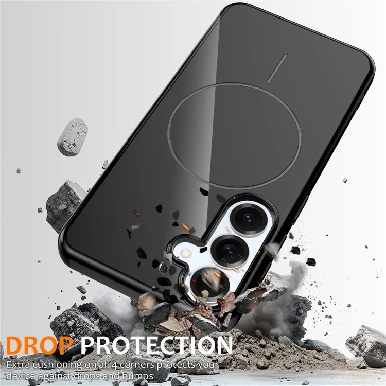 Bulk Purchasing For Samsung Galaxy S23 FE Magnetic Case Compatible with MagSafe TPU Phone Back Cover with Lanyard - Black