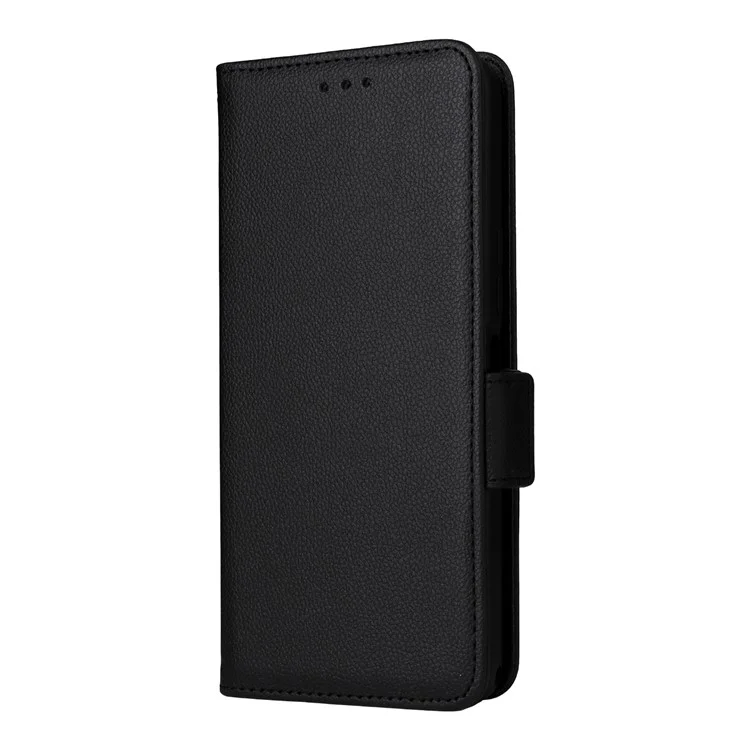 Capa para Samsung Galaxy XCover7 Pro com Alça de Pulso, Textura de Couro Sintético, Carteira para Celular - Preto