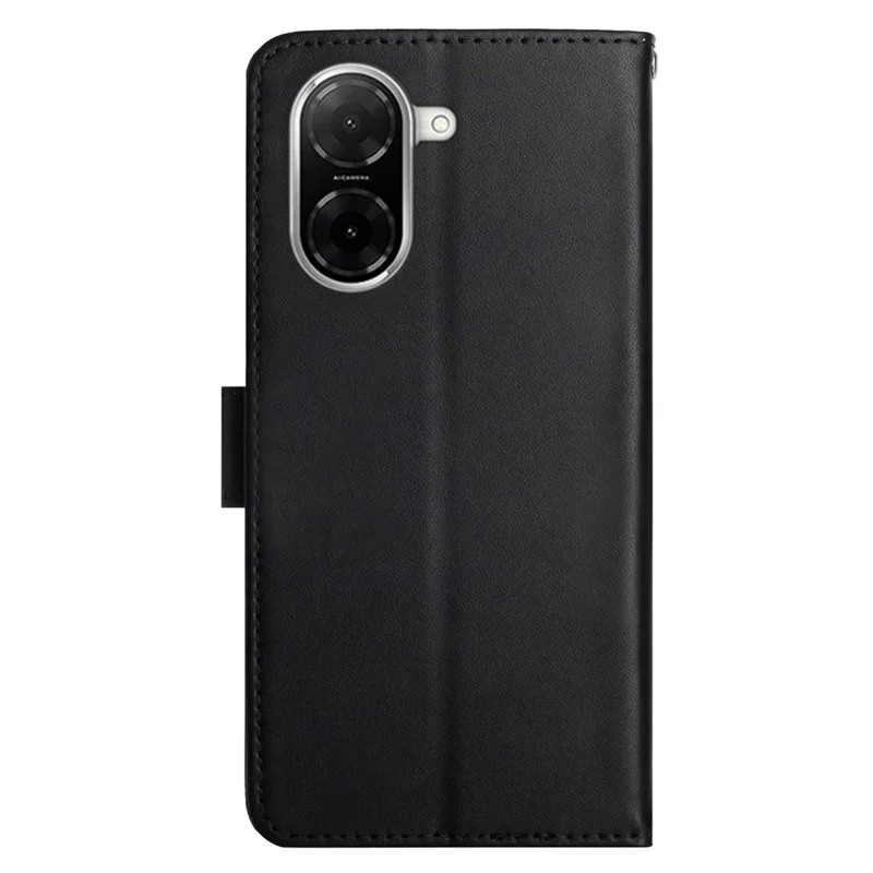 For Xiaomi Redmi A5 NFC (EU) (173.45mm) Case Genuine Cow Leather Phone Cover Nappa Texture - Black