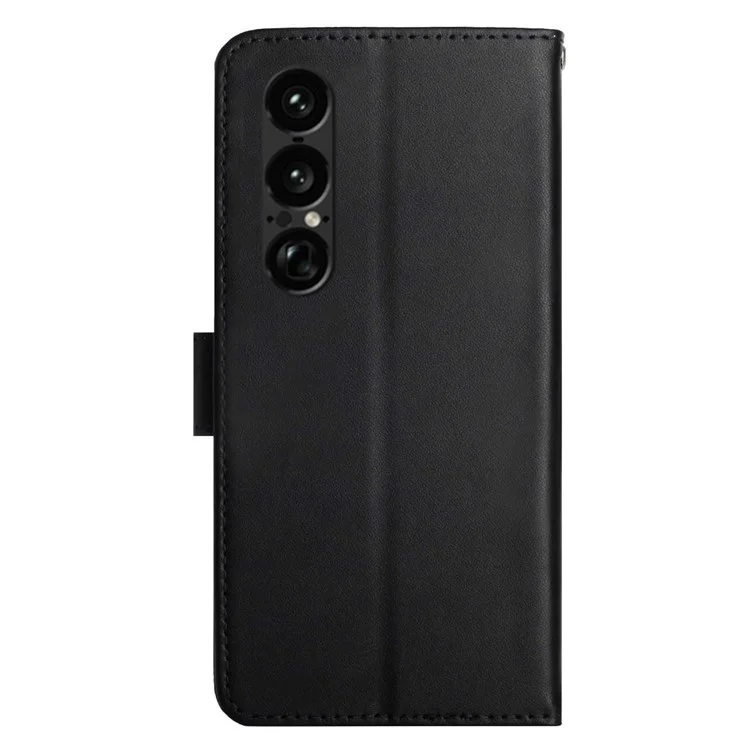 Capa para Sony Xperia 1 VII em Couro Genuíno de Vaca - Textura Nappa - Preto
