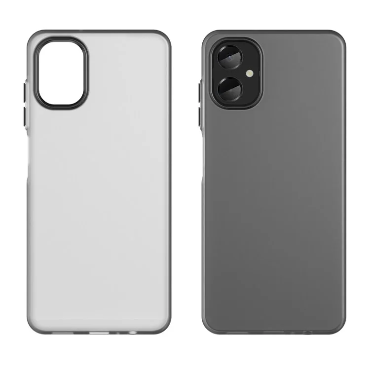 Cover per Samsung Galaxy A06 5G in TPU + PC - Design Opaco Trasparente - Nero