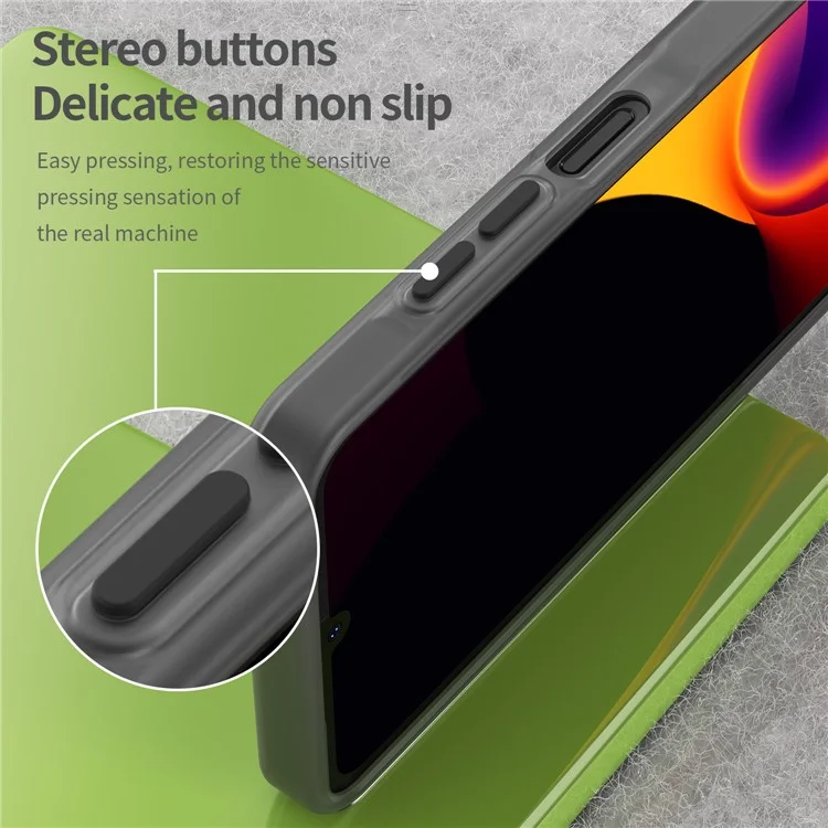 Cover per Samsung Galaxy A06 5G in TPU + PC - Design Opaco Trasparente - Nero