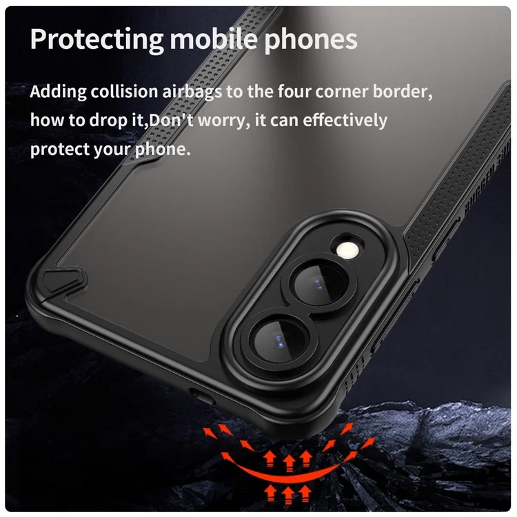 Capa para Samsung Galaxy S25 Edge Híbrida Fosca para Celular - Preto