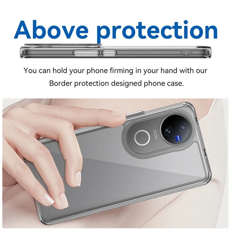 For vivo V50 5G Case TPU + Acrylic Protective Clear Phone Cover - Transparent