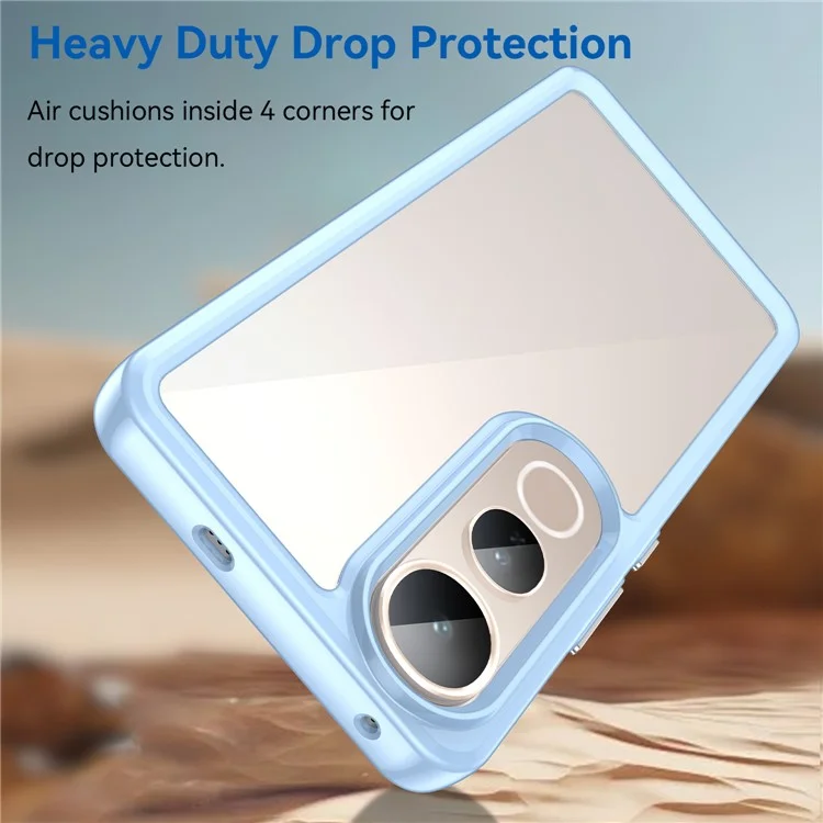 For vivo V50 Lite 5G / 4G Case TPU + Acrylic Protective Clear Phone Cover - Blue