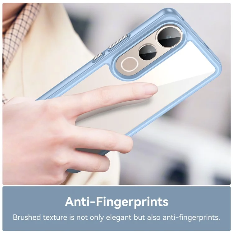 For vivo V50 Lite 5G / 4G Case TPU + Acrylic Protective Clear Phone Cover - Blue