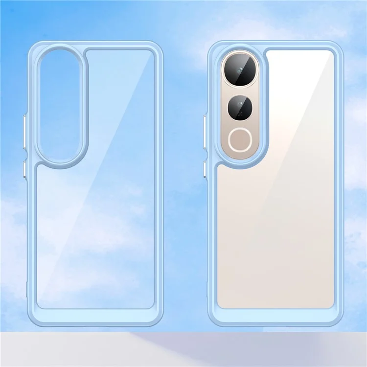 For vivo V50 Lite 5G / 4G Case TPU + Acrylic Protective Clear Phone Cover - Blue