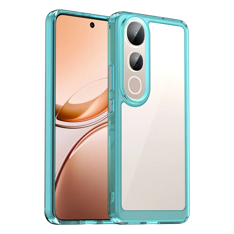For vivo V50 Lite 5G / 4G Case TPU + Acrylic Protective Clear Phone Cover - Transparent Blue