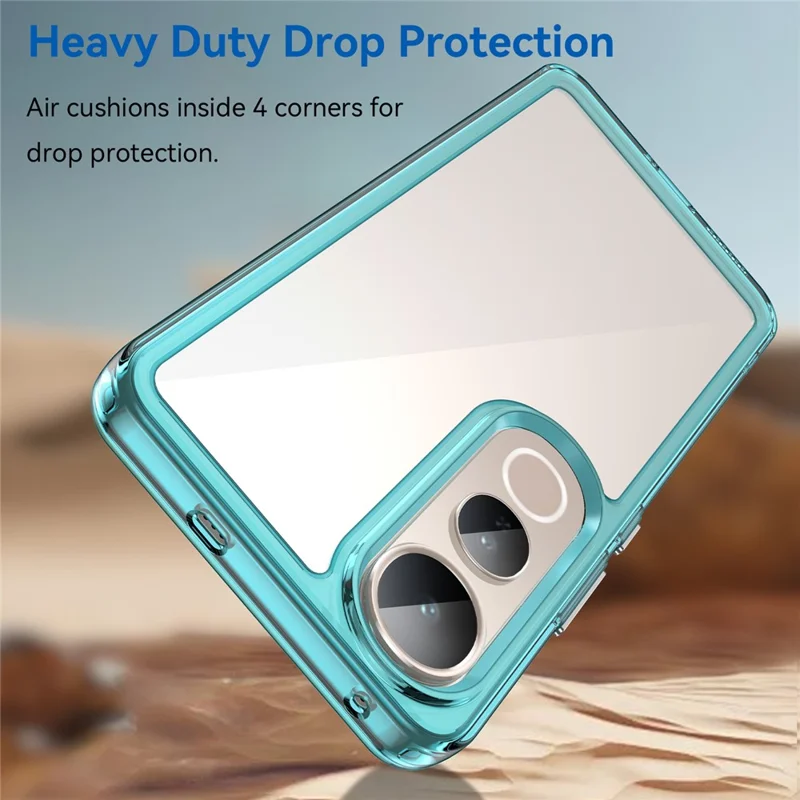For vivo V50 Lite 5G / 4G Case TPU + Acrylic Protective Clear Phone Cover - Transparent Blue