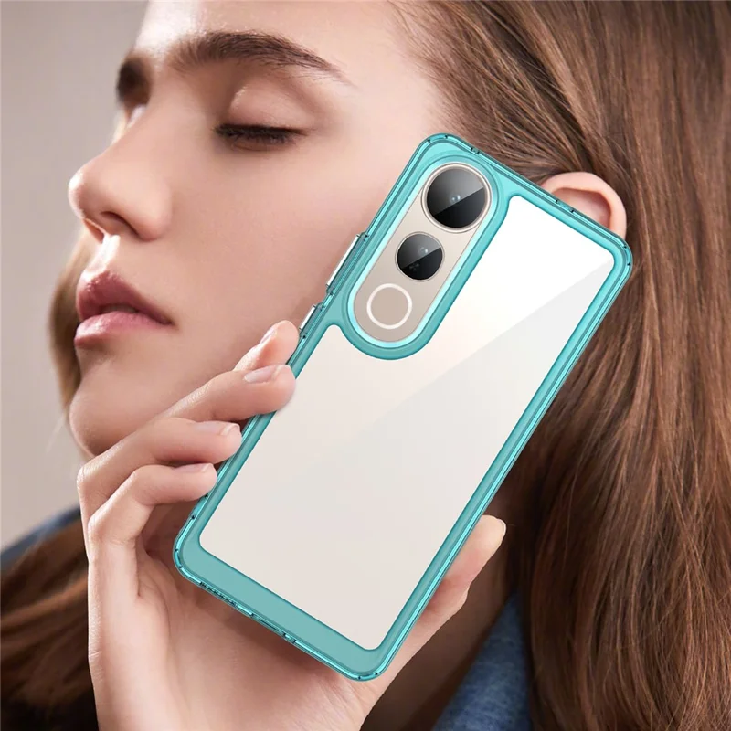 For vivo V50 Lite 5G / 4G Case TPU + Acrylic Protective Clear Phone Cover - Transparent Blue