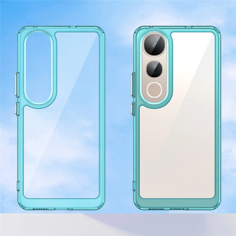 For vivo V50 Lite 5G / 4G Case TPU + Acrylic Protective Clear Phone Cover - Transparent Blue