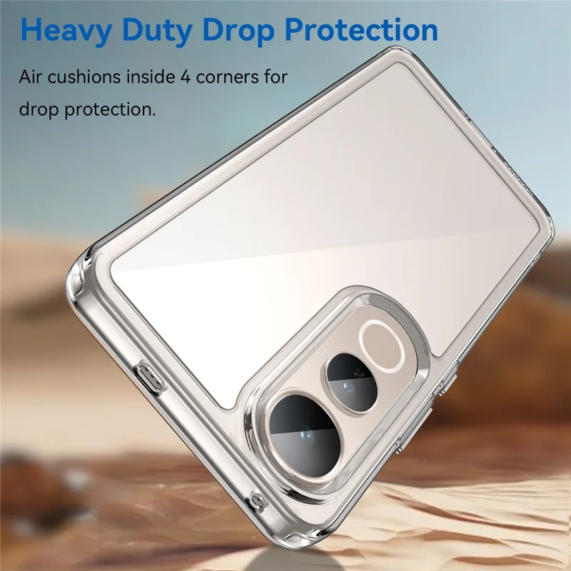 For vivo V50 Lite 5G / 4G Case TPU + Acrylic Protective Clear Phone Cover - Transparent