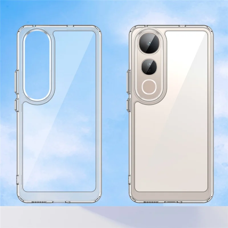 For vivo V50 Lite 5G / 4G Case TPU + Acrylic Protective Clear Phone Cover - Transparent