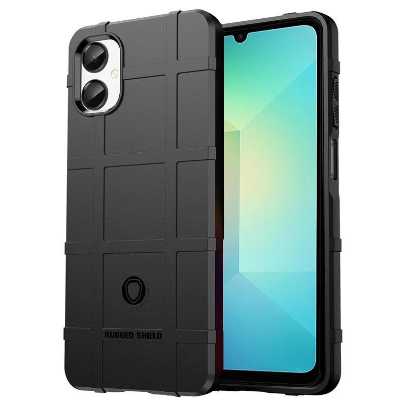 Чехол для Samsung Galaxy A06 5G с решетчатым дизайном, мягкий TPU, защита от царапин - Черный