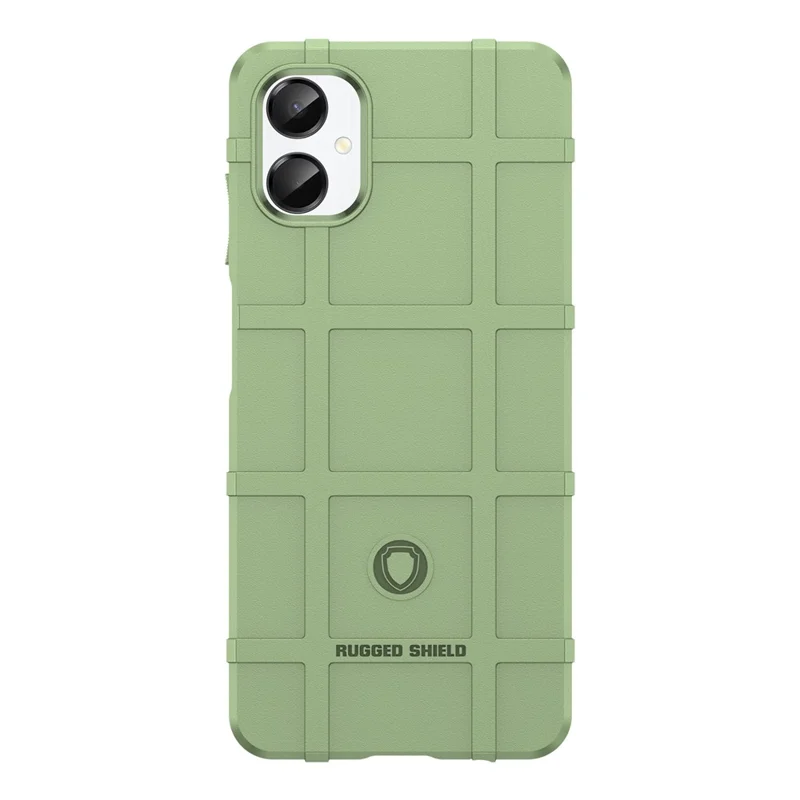 For Samsung Galaxy A06 5G Case Grid Design Soft TPU Scratch-Proof Phone Cover - Green