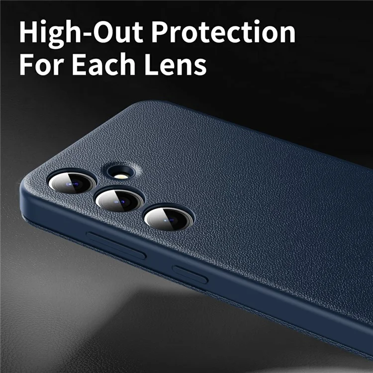 Für Samsung Galaxy A56 5G Hülle mit Kartenfach Smart View Fenster Leder Handyhülle - Saphir