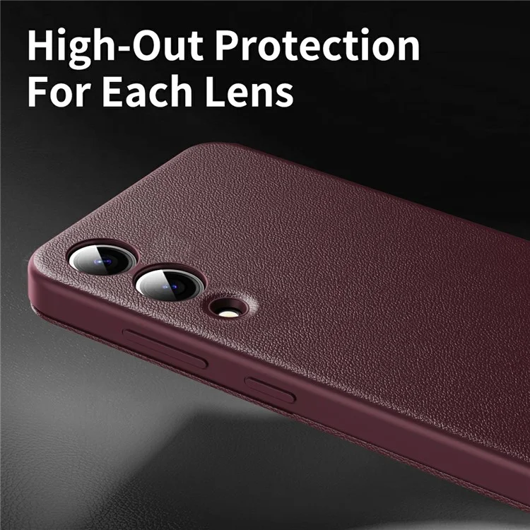 For Samsung Galaxy S25 Edge Case with Card Holder Smart View Window Leather Phone Cover - Wine Red