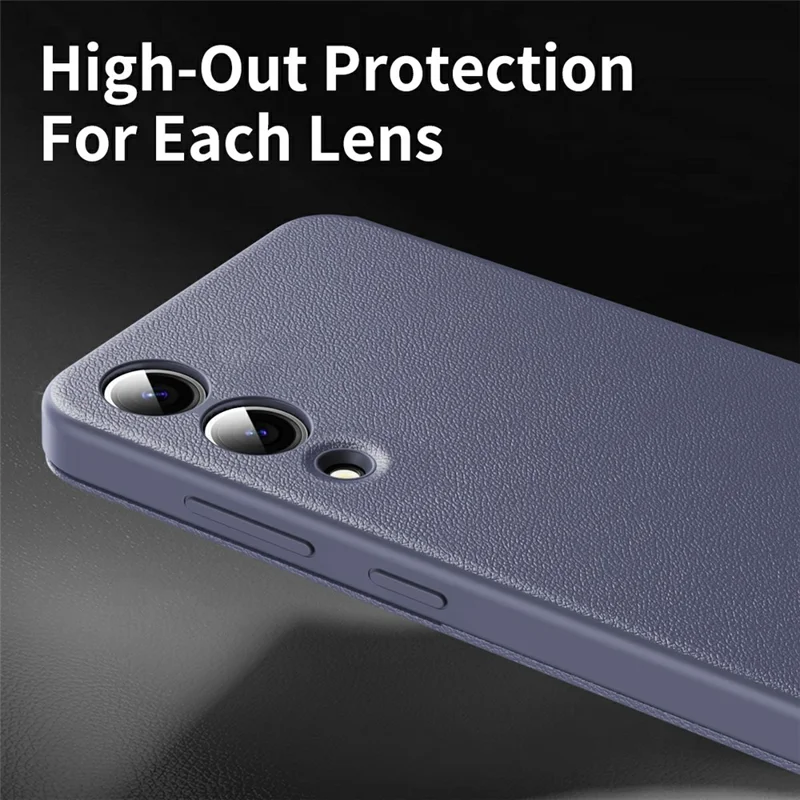 Étui pour Samsung Galaxy S25 Edge avec Porte-Cartes et Fenêtre d'Affichage Intelligente en Cuir - Gris Lavande
