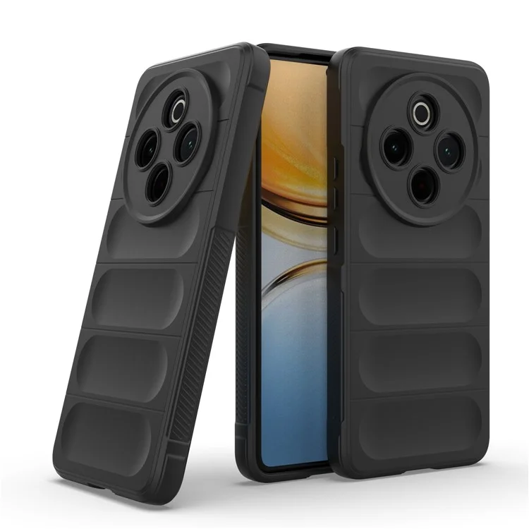 Чехол для vivo Y300 Pro 5G Противоударный мягкий TPU прочный задний чехол для телефона - Черный