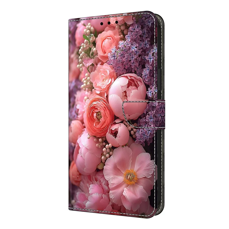 For Xiaomi Redmi Note 14 Pro 4G Leather Case Pattern Printing Wallet Stand Flip Phone Cover - Ranunculaceae