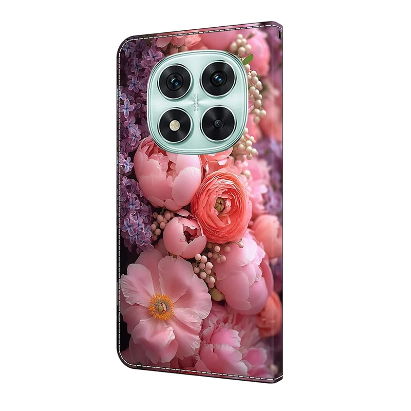 For Xiaomi Redmi Note 14 Pro 4G Leather Case Pattern Printing Wallet Stand Flip Phone Cover - Ranunculaceae