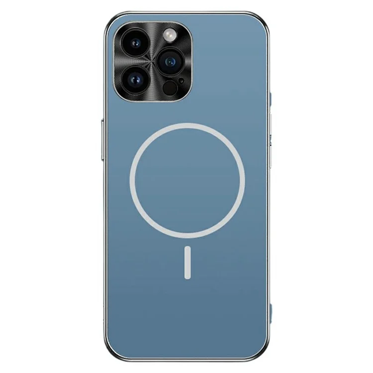 Handyhülle für iPhone 13 Pro Max, kompatibel mit MagSafe, Acryl + TPU Luftkissen Schutz Handyschutzhülle - Marineblau