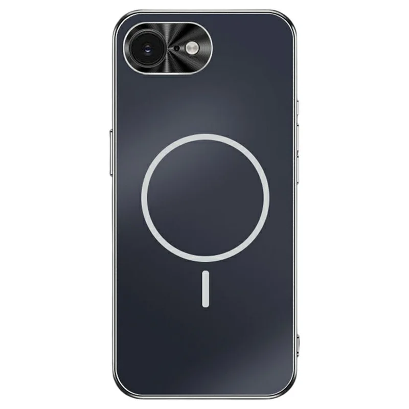 For iPhone 16e Case Compatible with MagSafe Acrylic + TPU Airbag Protection Phone Cover - Black
