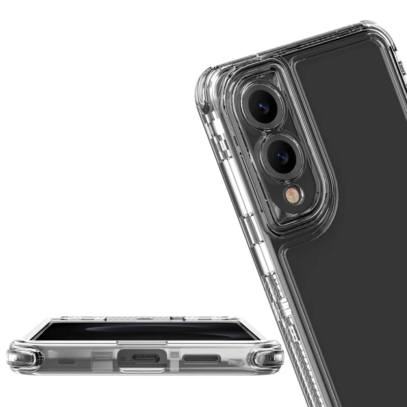 For Samsung Galaxy S25 Edge Case 3 in 1 Detachable Anti Drop Clear PC + TPU Phone Back Cover