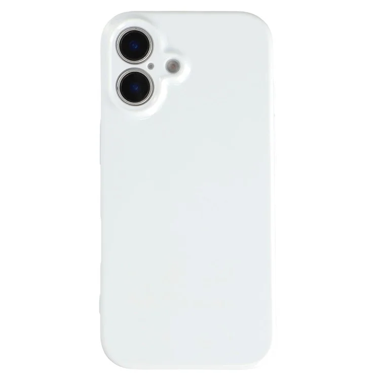 Achat en Vrac pour Étui iPhone 16 Plus Couche Unique PC Blanc Couverture de Téléphone Prise en Charge de l'Impression par Transfert Thermique 3D - Blanc Trous Précis Mat