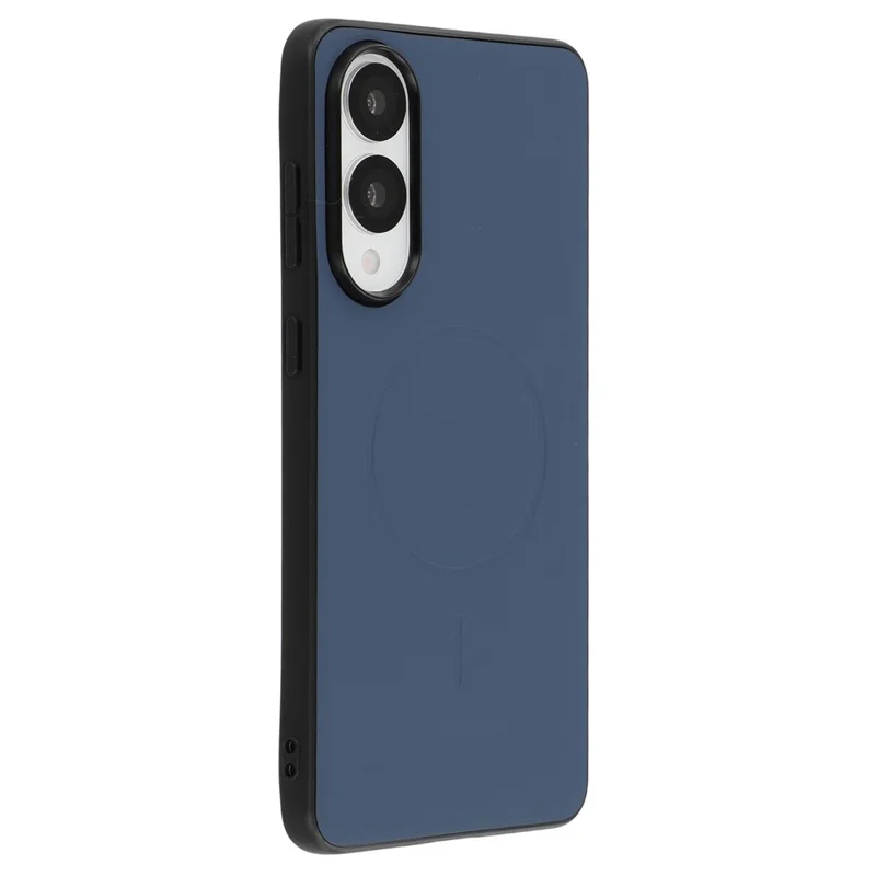 X-LEVEL For Samsung Galaxy S25 Edge Case Compatible with MagSafe PC+TPU+PU Phone Back Cover - Blue
