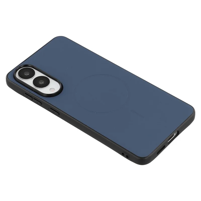 X-LEVEL For Samsung Galaxy S25 Edge Case Compatible with MagSafe PC+TPU+PU Phone Back Cover - Blue