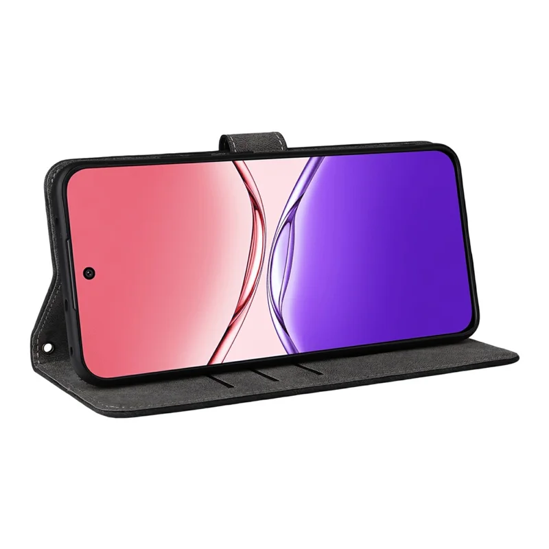 For Oppo F29 Pro 5G (Global) / A5 Pro 5G (China) Case Wallet RFID Blocking PU Leather Cover Stand with Strap - Black