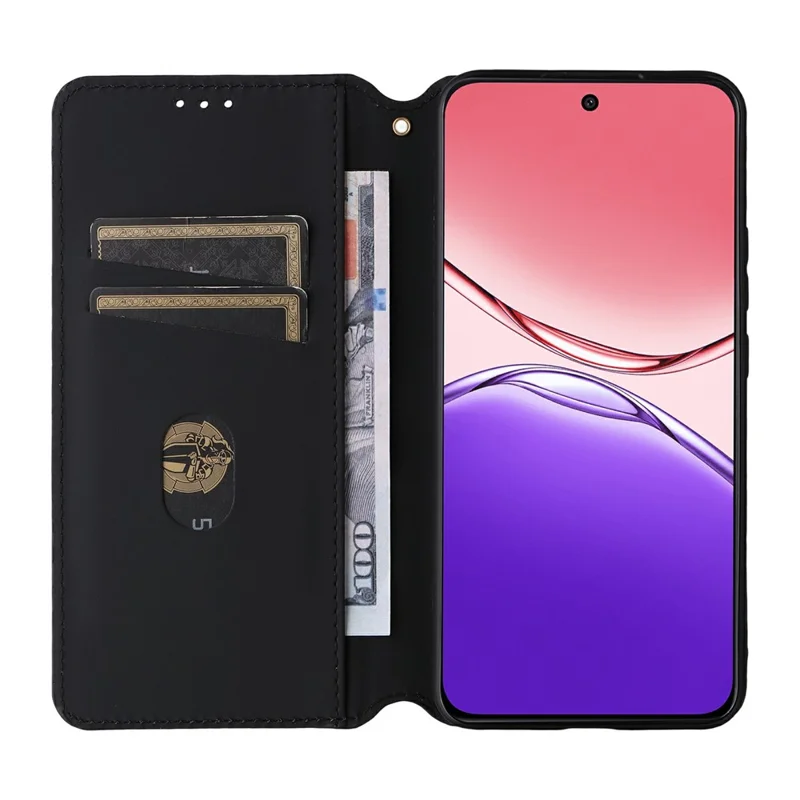 Voor Oppo F29 Pro 5G (Wereldwijd) / A5 Pro 5G (China) Hoesje Portemonnee Ruitstructuur Leer Telefoonhoes - Zilver
