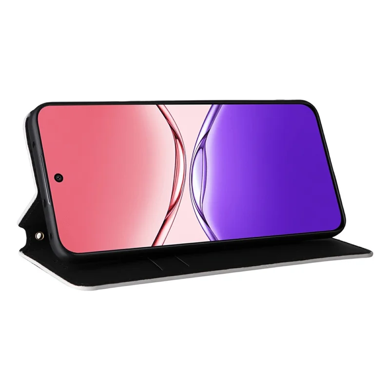 Voor Oppo F29 Pro 5G (Wereldwijd) / A5 Pro 5G (China) Hoesje Portemonnee Ruitstructuur Leer Telefoonhoes - Zilver