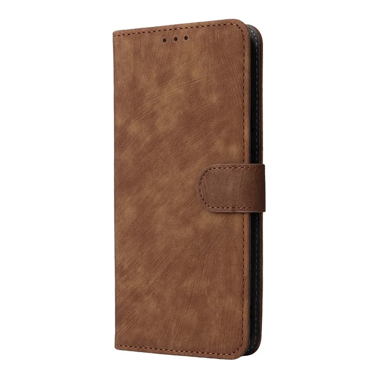 Funda tipo cartera para Xiaomi Redmi A5 NFC (173,45 mm) con bloqueo RFID, cubierta de cuero sintético con soporte y correa - Marrón