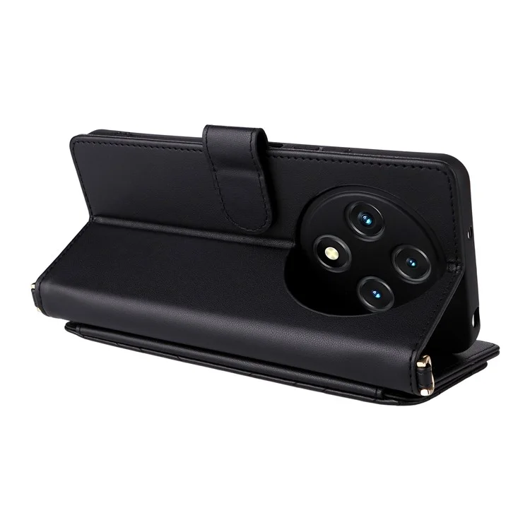 Standfunktion Brieftasche Hülle mit Schulter- / Handgelenkband für Umidigi G100A / G100 5G / G100 Lederhülle - Schwarz