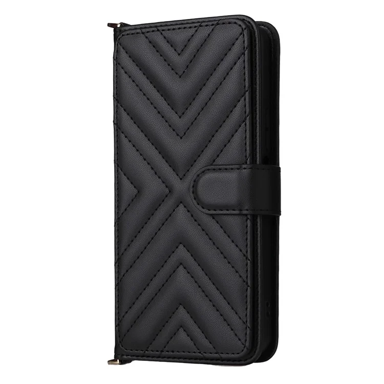 Standfunktion Brieftasche Hülle mit Schulter- / Handgelenkband für Umidigi G100A / G100 5G / G100 Lederhülle - Schwarz