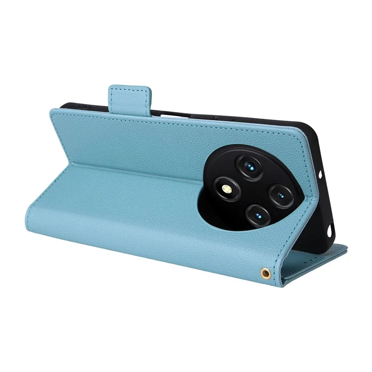 PU-Lederetui mit Handschlaufe für Umidigi G100A / G100 5G / G100 Litschitextur Wallet Handyhülle - Babyblau