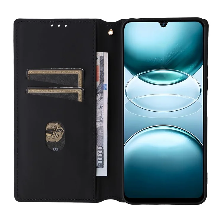 Lederhülle für Umidigi G100A / G100 5G / G100 Brieftasche Rauten-Muster Handyhülle - Schwarz